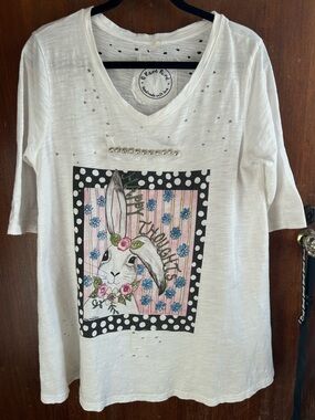 A Rare Bird T 
“Happy Thoughts”
Embellished w/ bling